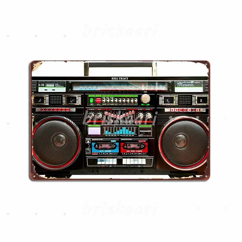 Enorme Boombox Ghetto Blaster Targhe In Metallo Progettazione Wall Pub Decorazioni Murali Pub Garage Poster In Metallo