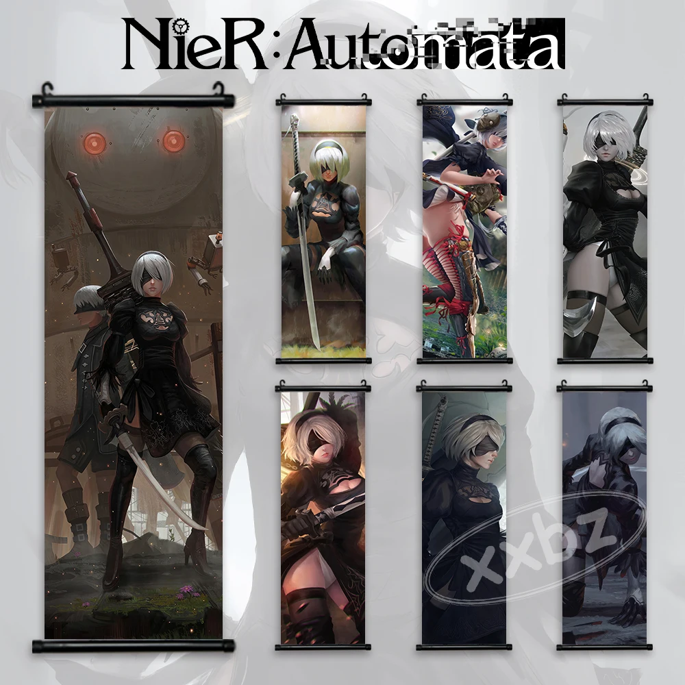 Arpg Game Nier:Automata Anime Poster Canvas Hd Stampe Immagini Wall Art Painting Home Decor 2B Character Poster Soggiorno