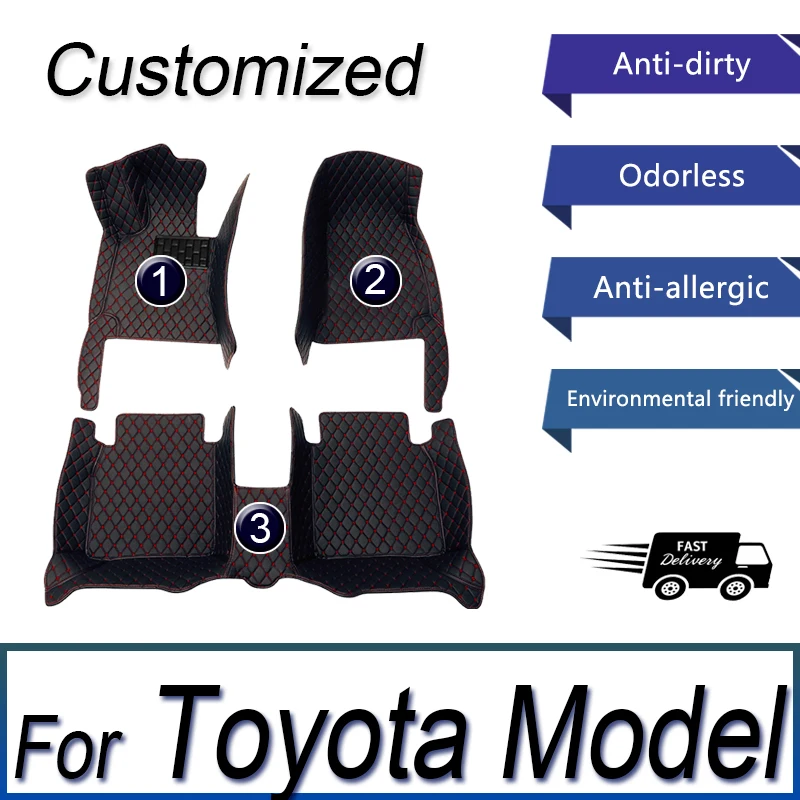 Tappetini Auto Per Toyota Corolla Hybrid Prius Avensis Yaris Hybrid Premio Fj Cruiser Crown Verso Aygo Hilux Accessori Auto