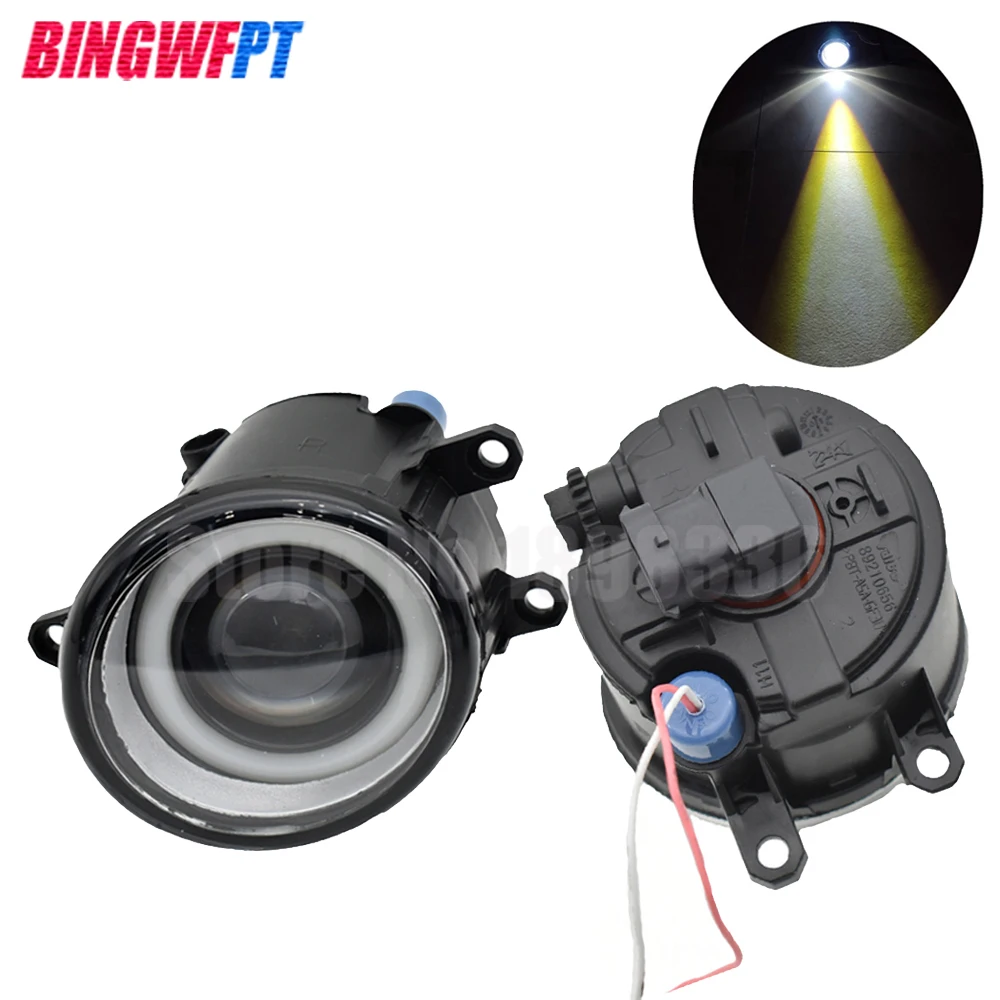 2 Pz Super Bright Led Fendinebbia + Angel Eye Per Toyota Allion Corolla Camry Prius Yaris Auris Previa Prius Vios Yaris 2006-2014