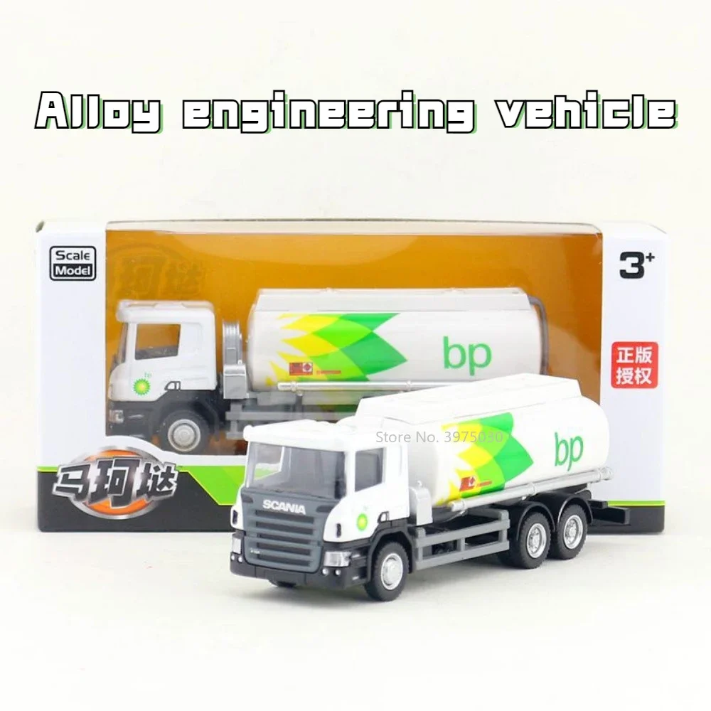 1/64 Lega Diecast Engineering Metal Toy Car Model Mixer Fire Engine Container Truck Vehicles Giocattolo Statico Per Regali Di Festa Per Bambini
