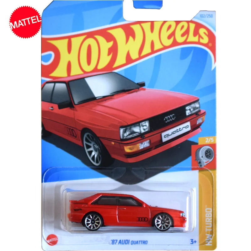 Original Mattel Hot Wheels C4982 Car 1:64 Metal Diecast 102/250 '87 Audi Quattro Vehicle Toys For Boys Collection Regalo Di Compleanno