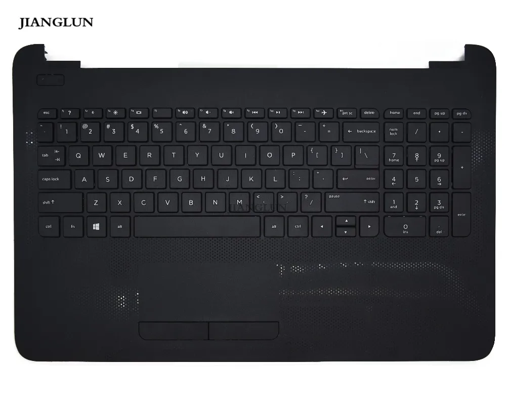 Jianglun Replacement Complete Palm Rest With Us Keyboard For Hp 250 G5 Black