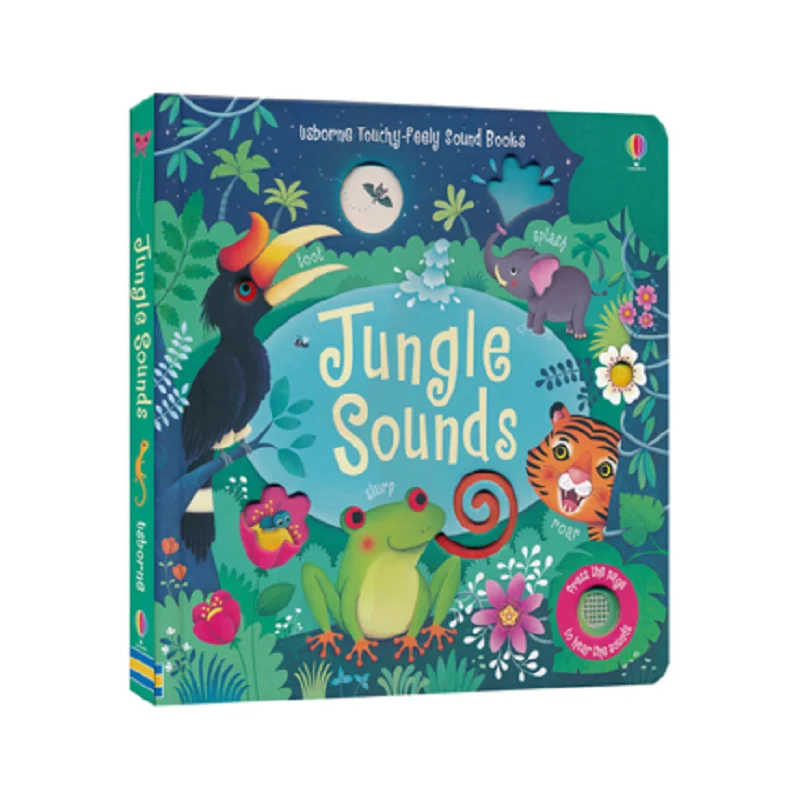 Usborne Touchy-Feely Libri Sonori Suoni Della Giungla Libri Illustrati Con Patta 3D Educativi Inglesi Libro Di Lettura Per Bambini Per Bambini