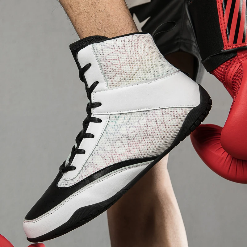 Latest Wrestling Shoes Women'S Professional Wrestling Shoes Men'S High Top Boxing Shoes Special Sports Shoes For Competition