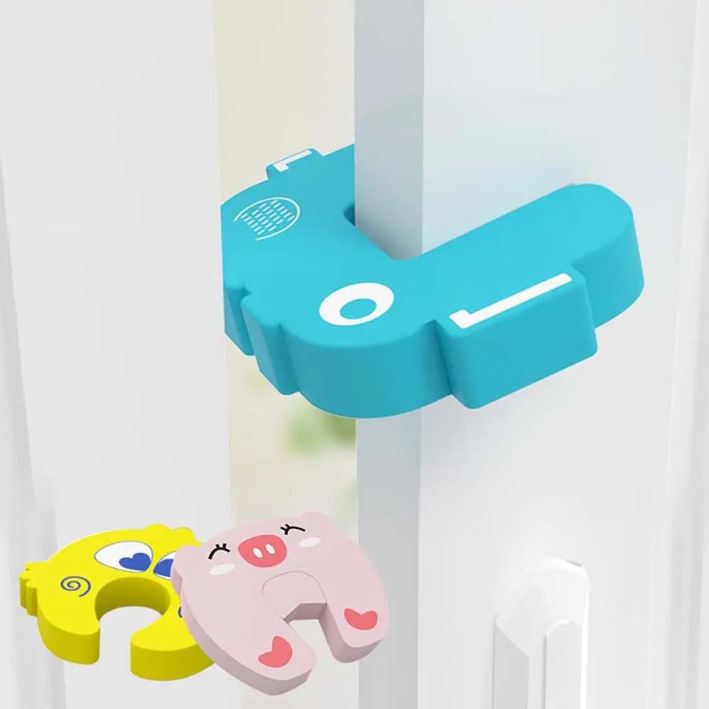 Protector Frigorifero Cartoon Toilet Door Security Lock Baby Safety Lock Prevenire Bambini Wrestling Anti-Pizzico Door Restrictor
