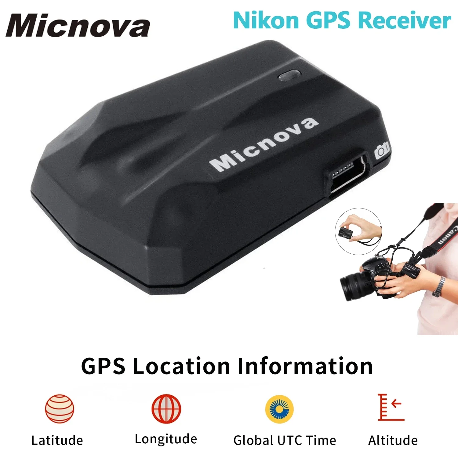 Micnova Sk-Gps-N Ricevitore Remoto Gps Per Nikon Dslr Record Latitude Simbolo Altitudine Tempo Universale Informazioni Coordinate