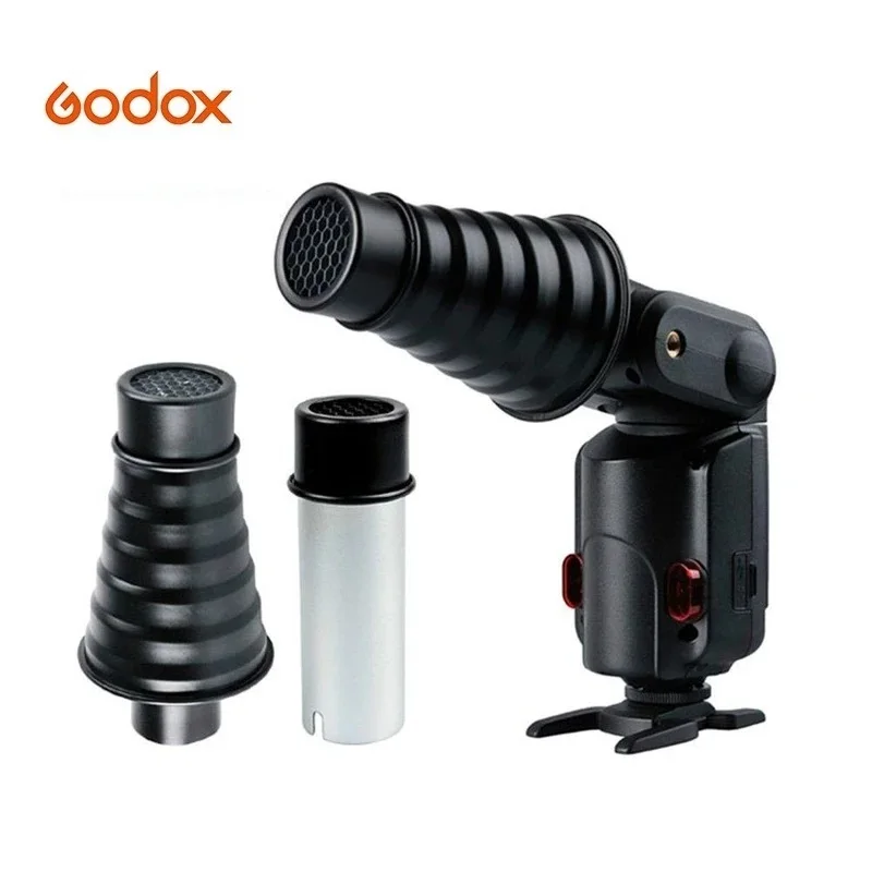 Godox Ad-S9 Flash Snoot Con Nido D'Ape Griglia Compatibile Con Witstro Ad200 Ad180 Ad360 Ad360Ii Speedlite Per La Fotografia Macro