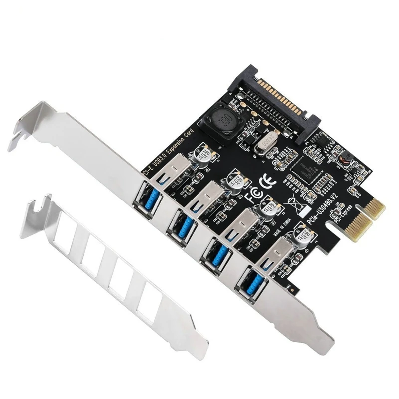 Convertitore Hub Usb Interno Da Pci-E A Usb A 4 Per Windows Server, Xp, Vista, 7,8.0,8.1,10 (32/64 Bit)