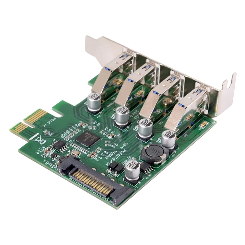 Full-Low Profile 4 Porte Pci-E A Usb 3.0 Hub Adattatore Per Scheda Di Espansione Pci Express 5Gbps Usb1.1/2.0/3.0 Sistemi Operativi