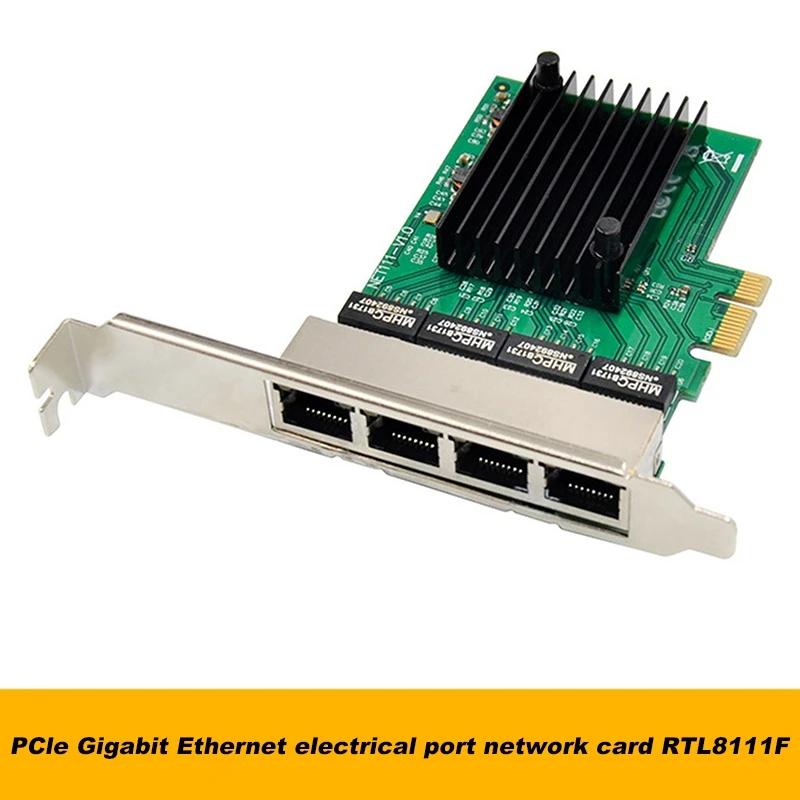 Scheda Di Rete Pci-E X1 Gigabit Scheda Di Rete Ethernet Pci-Express A 4 Porte Scheda Lan Ethernet Rtl8111F