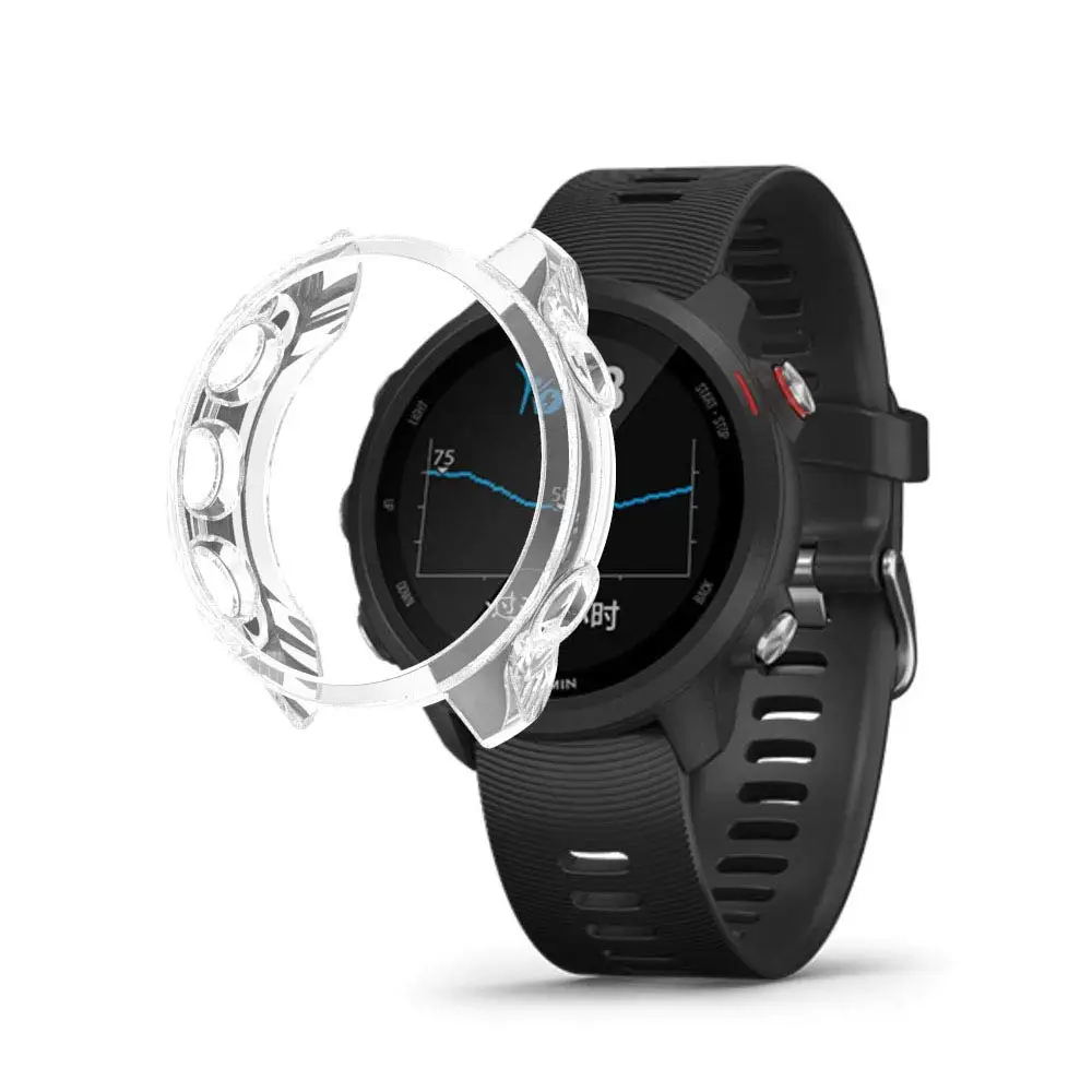 Per Garmin Forerunner 245/245 Custodia Per Musica, Custodia Morbida In Tpu Custodia Protettiva Antigraffio Per Garmin Forerunner 245/245 M Smar