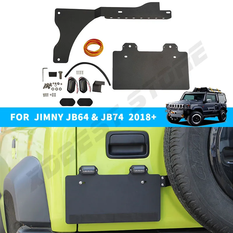 Per Suzuki 2019 2020 2022 2023 Jimny Jb74 Jb64 Telaio Targa Auto Portellone Porta Targa Staffa Con Lampada