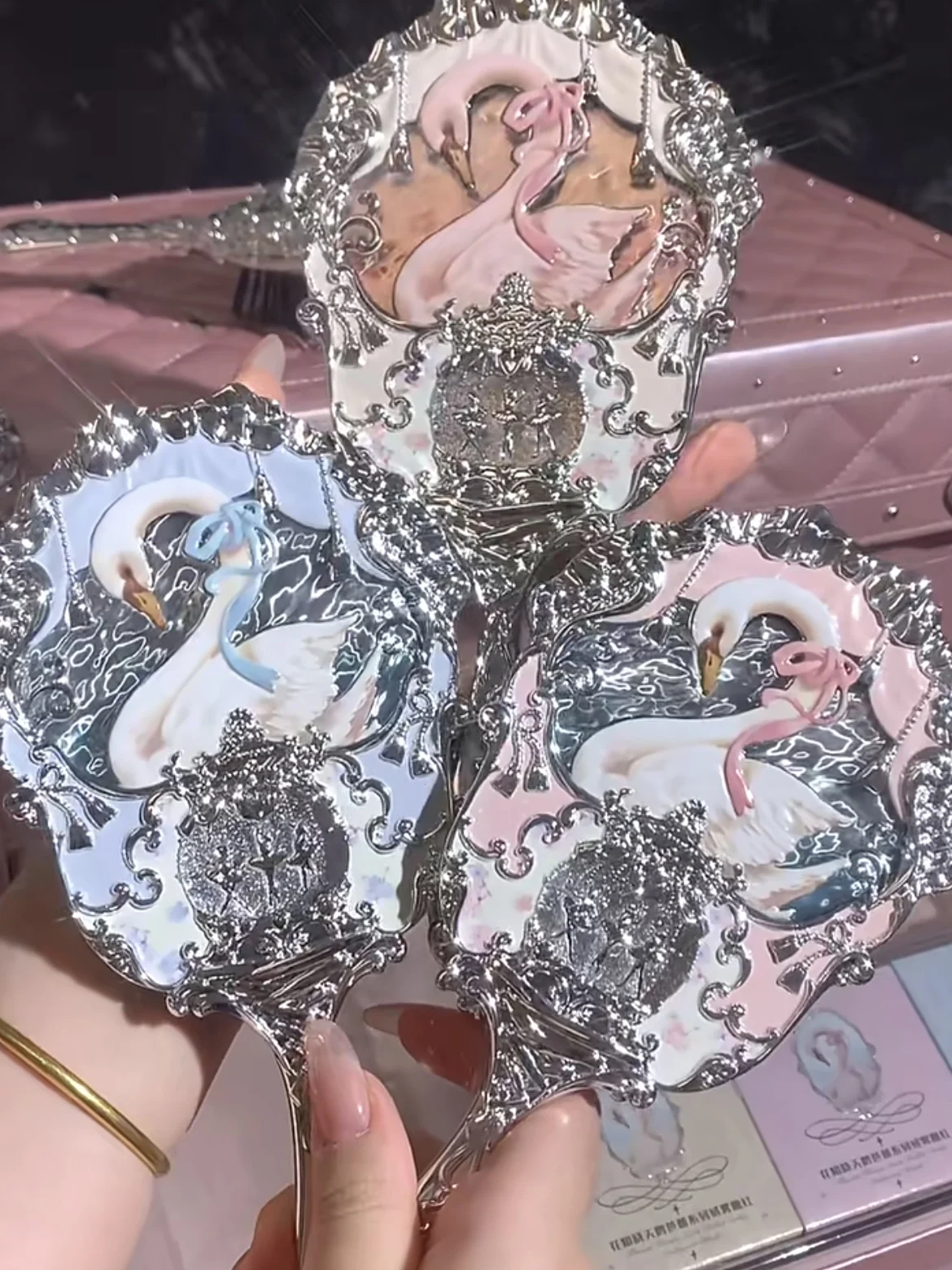 Flower Sa Mirror Swan Ballet Moonlight Mermaid Collection Specchio Portatile Limited White Blue Pink Chocolate Fairy Mirror