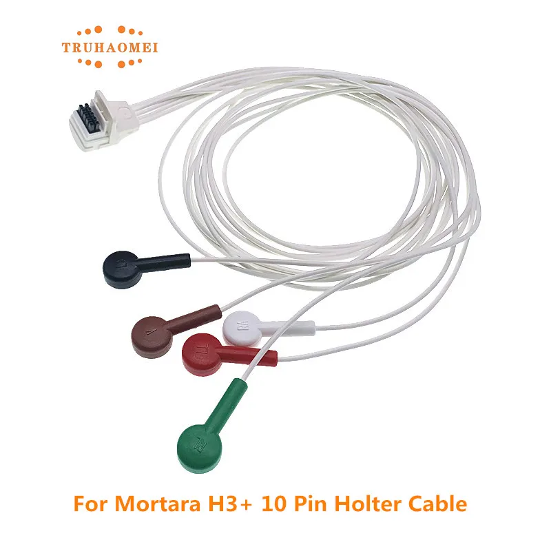 Per Mortara H3 + Holter Recorder Telemetria Ecg Holter Leadwires 10 Pin 5 Derivazioni Aha O Iec Snap 4.0