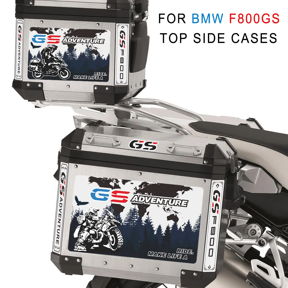 Adesivi Moto Decalcomania Coda Lato Superiore 3 Box Panniers Bagagli Alluminio Adatto Per Bmw F800Gs F800 Adv Gs Adventure Case