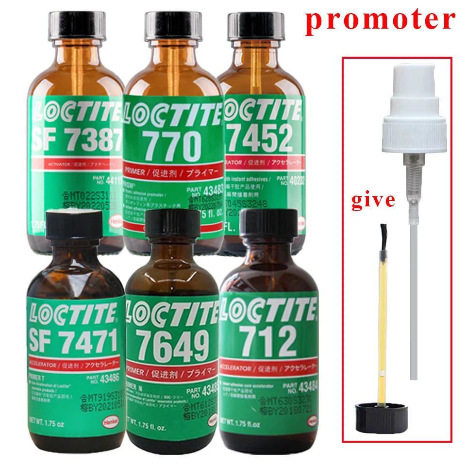50Ml Loctite 7649 7471 770 7387 7452 712 Trattamento Superficiale Del Substrato Accelerante Promotore Dell'Attivatore Di Polimerizzazione Accelerata