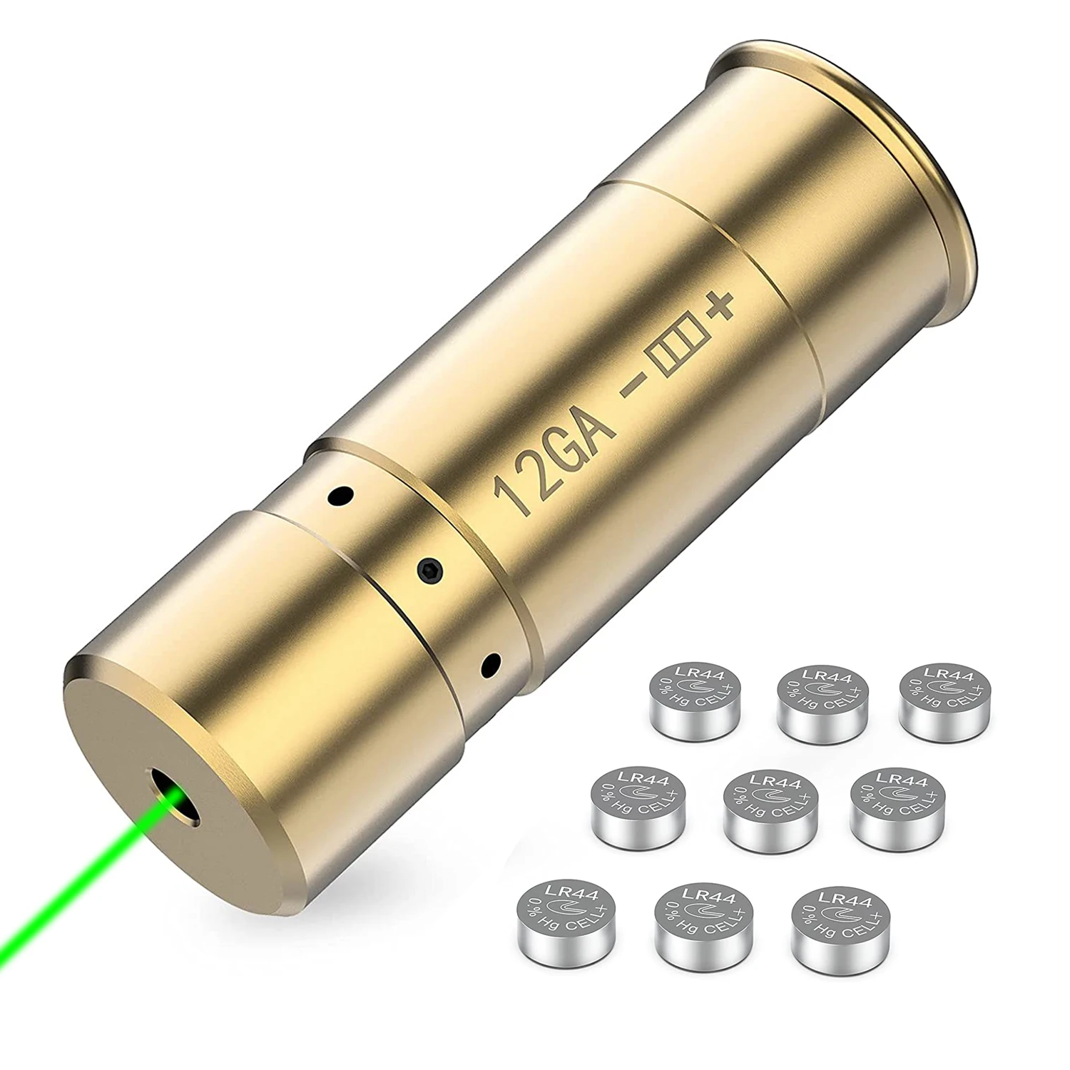 12Ga Bore Sight Green Laser Calibrator Boresighter Con 3 Set Di Batterie Dry Fire Training Bullet Shotgun Training Zeroing