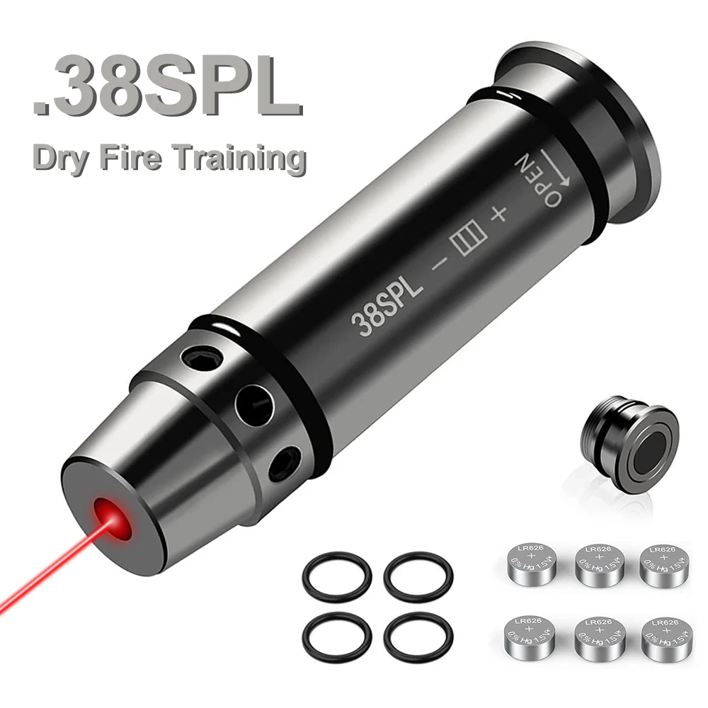 . 38Spl Laser Training Bullet Dry Fire Training Cartuccia Red Dot Laser Training Bore Sight Puntatore Laser Accessori Softair