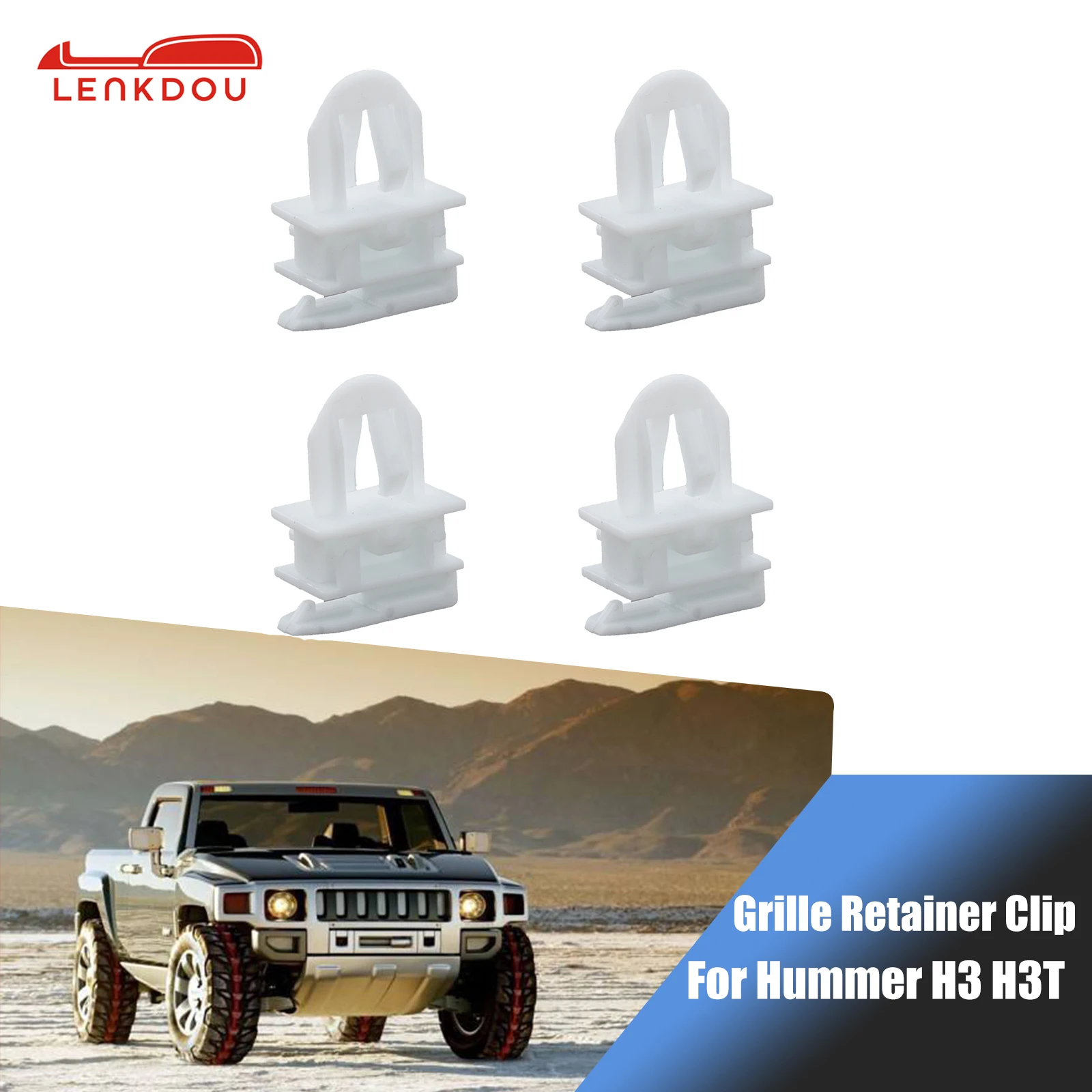 Set Di Fissaggio Per Fermo A Scatto Con Clip A Griglia Bianca Per Hummer H3 H3T 2006-2010 2007 2008 2009 Accessori Per Auto In Plastica H 3T