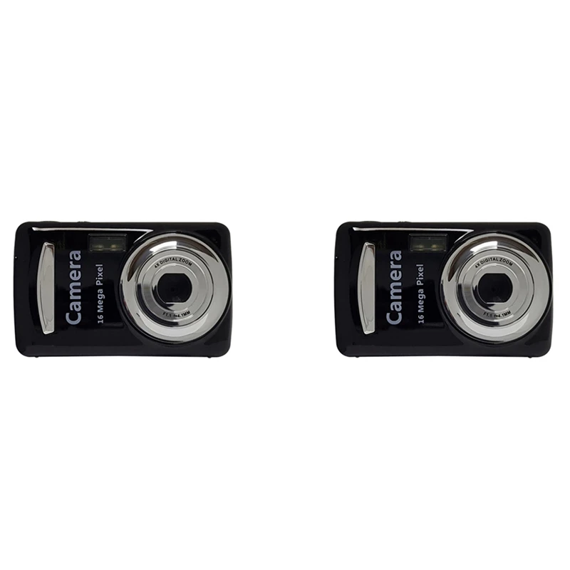 2X Fotocamera Digitale, Fotocamere Portatili 16 Milioni Di Pixel Hd Fotocamera Digitale Domestica Compatta Per Bambini Adolescenti Anziani Neri