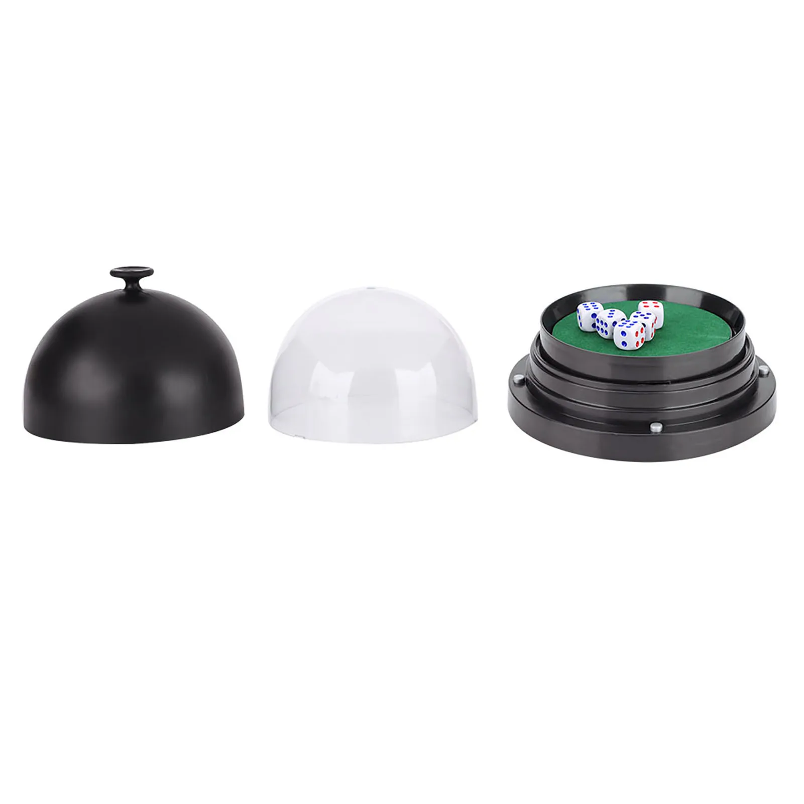 Ktv Pub Bar Coperchio In Plastica Trasparente Automatico Dadi Roller Cup Anti Trap Nero