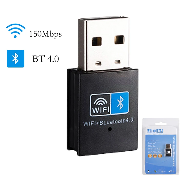 150Mbps Wifi Adattatore Wireless Bluetooth Adattatore Wifi Usb 2.4G Bluetooth 4.0 Dongle Scheda Di Rete Rtl8723Bu Per Pc Desktop Portatile