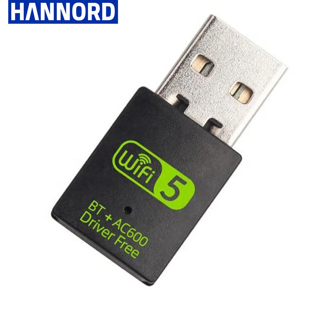 Hannord 600Mbps Usb Wifi Bluetooth Adapter 2 In 1 Dual Band 2.4/5Ghz Wireless Network Card 802.11Ac Wifi Dongle Ricevitore Per Pc