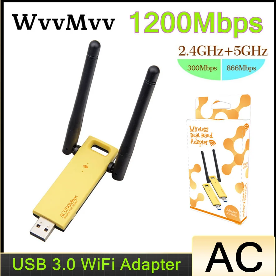 Realtek Rtl8812Au/Rtl8812Bu Dual Band 1200Mbps Wireless Usb Wifi Adattatore Di Rete Antenna Laptop Ethernet 1000M Ethernet Esterno