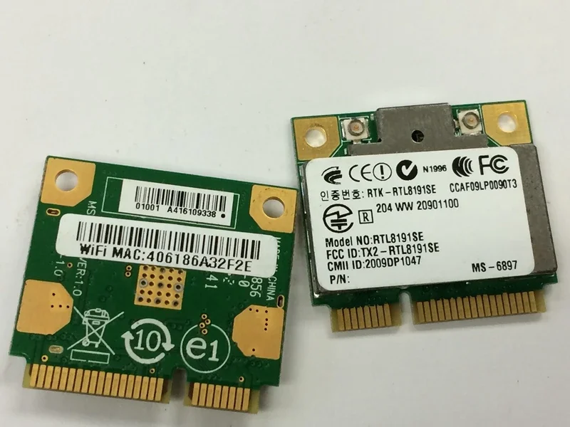 Scheda Di Rete Per Scheda Wireless Realtek Rtl8191Se Half Mini Pci-E Wifi 802.11 B/G/N