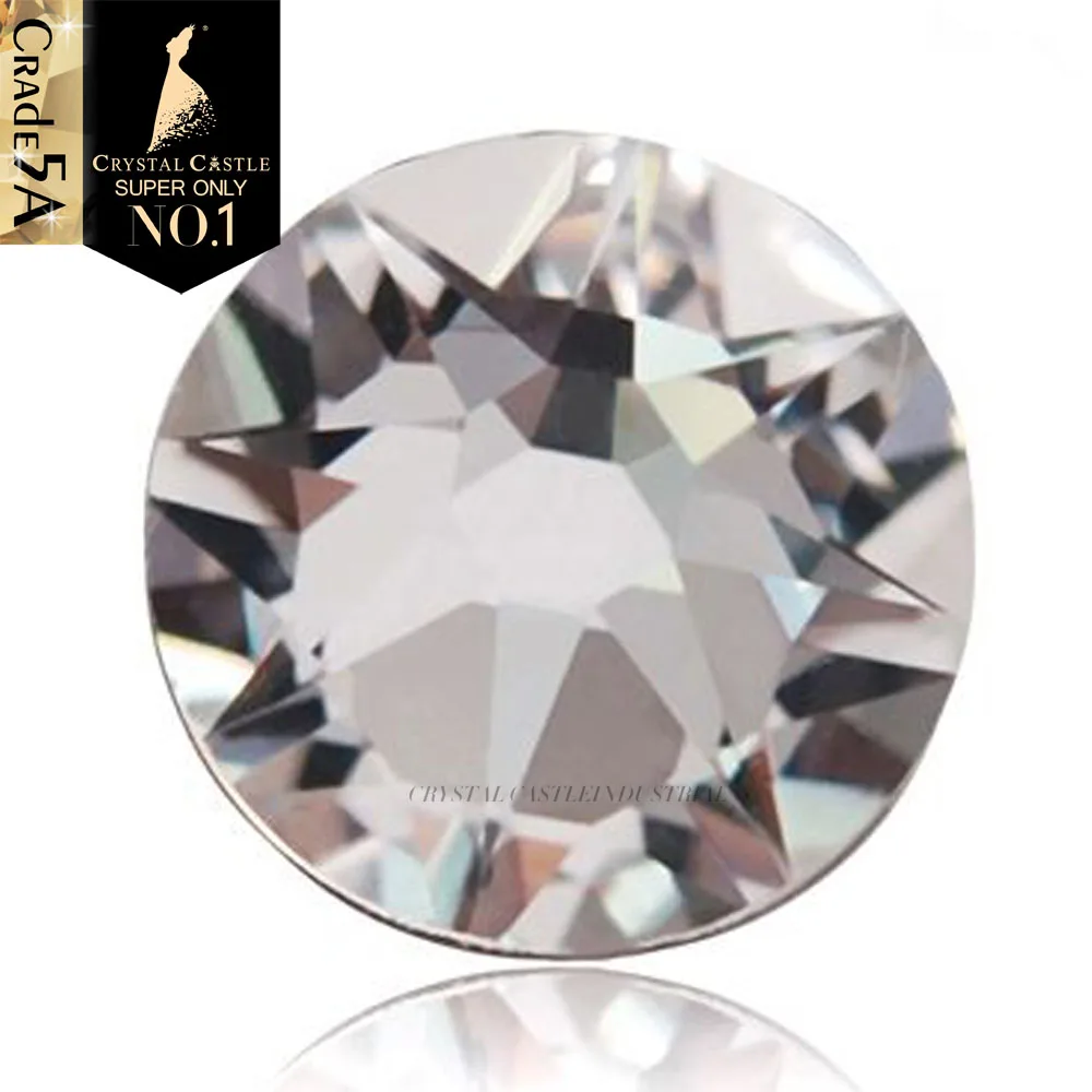 Crystal Castle Hotfix Strass 6A Best 2078 Clear White Ab Gemstones Iron On Stones Flatback Strass Per Abbigliamento 6 Ahf301