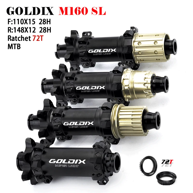 Goldix M160 Super Light Mtb Boost Hub 6 Bolt Center Lock Disc 28H Cricchetto 72T Mountain Xd Class Bike Hub Per Shimano 11 12 Velocità