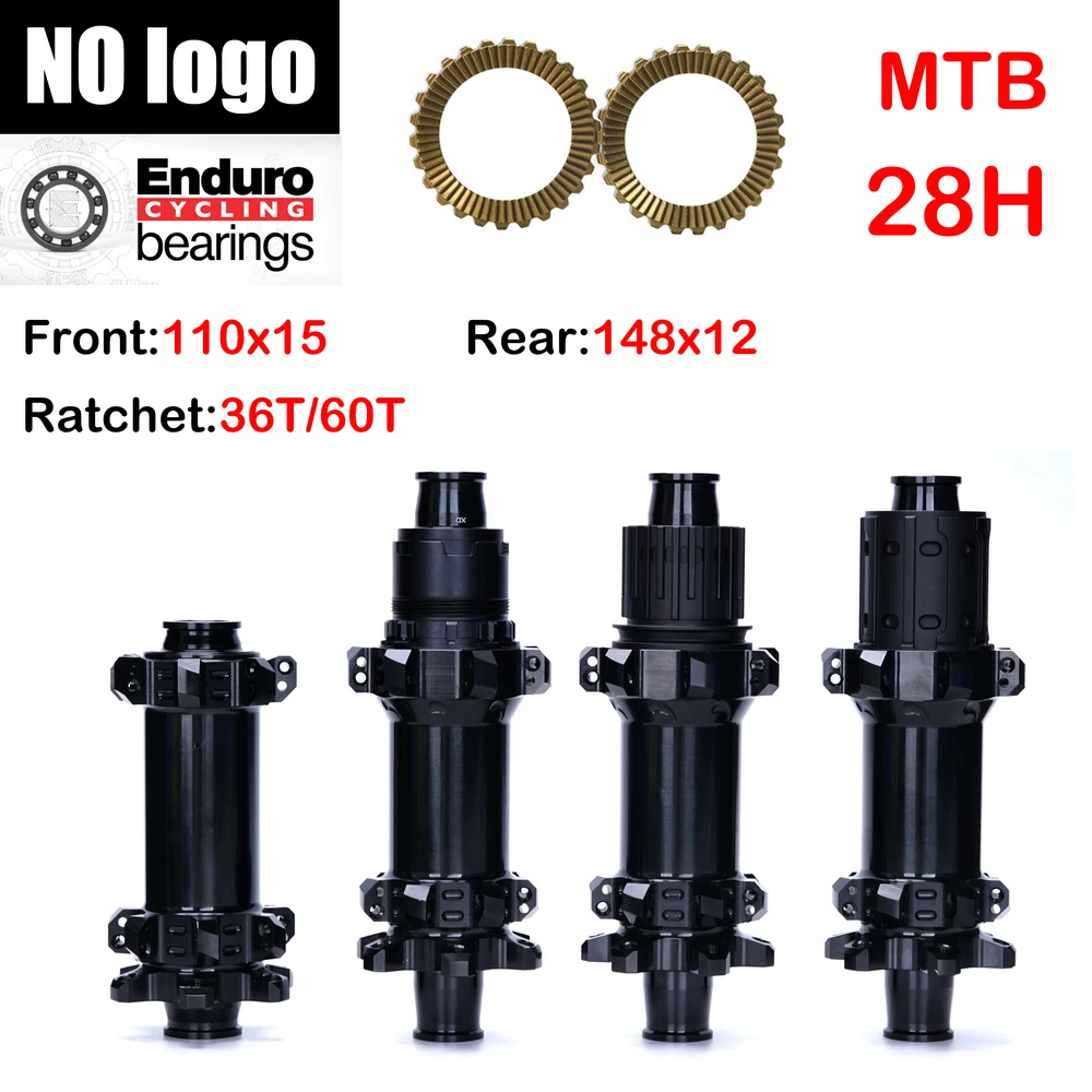 No Logo Mtb Bicycle Straight Pull 6 Nails 28H Hg/Xd/Ms Brand Ratchet Seat 110X15 148X12 36T/60T