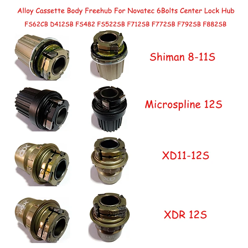 Lega Hg Xd Xdr Ms Freehub Cassetta Corpo Per Novatec 6 Bolt Center Lock Hub Fs62Cb D412Sb D412Cb D792Sb F482Sb F522 F772 F882