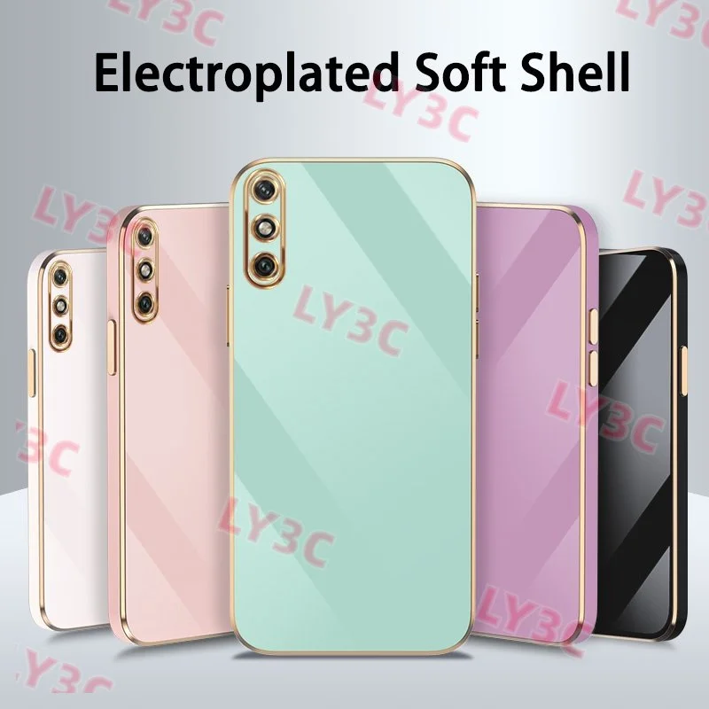 Custodia Per Samsung Galaxy J2 Prime J4 J6 Plus J7 Pro Lectro Placcatura Cover In Silicone Con Bordo Dorato