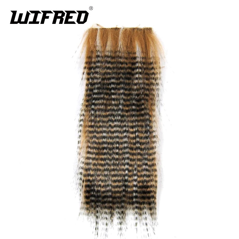 Wifreo 20 Bags 5X12Cm Grizzly Color Fly Legando Furabou Craft Fur Fiber Per Streamer Tail Wing Fly Legando Materiale All'Ingrosso
