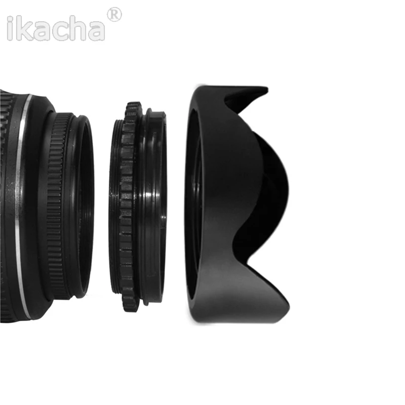 Cappuccio Reversibile Per Lenti A Fiore Petalo 49 52 55 58 62 67 72 77 82Mm Per Fotocamera Canon Nikon Sony Pentax Dsir