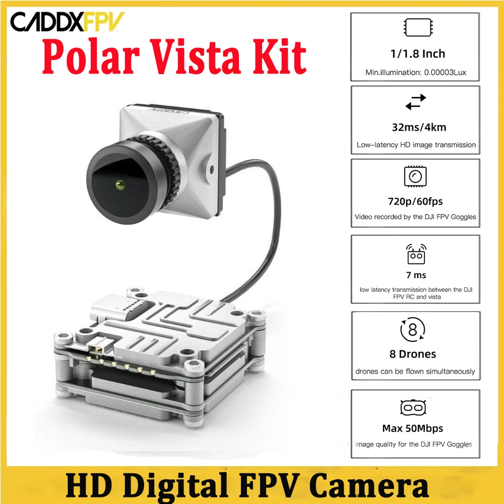 Caddx Polar Vista Kit Starlight Digital Hd Fpv System Per Racing Drone Dji Fpv Goggles V2