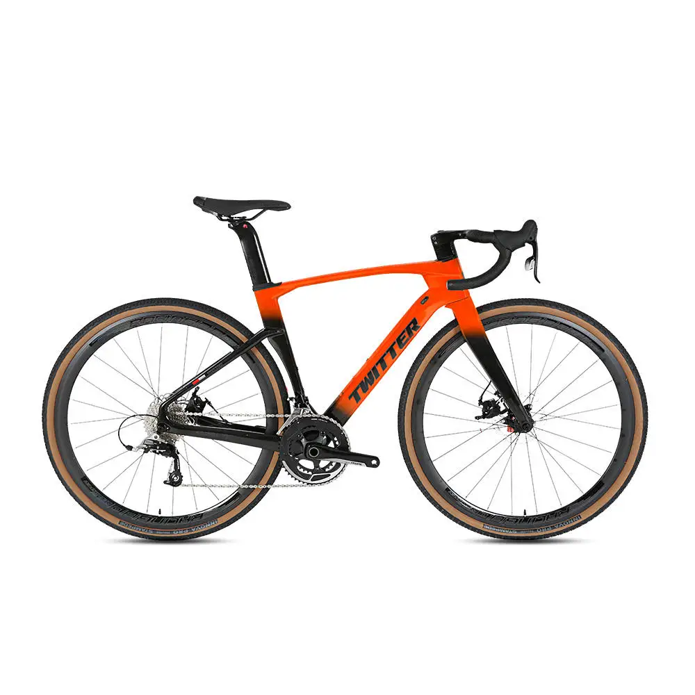 Twitter Gravel-V2 Shimano105/R7000-22Speeds Bici Da Corsa In Fibra Di Carbonio Bici Da Strada