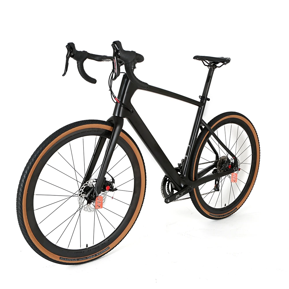 Twitter Gravel Rs-22S Freno A Disco 700C Off-Road Gravel Bike Full Instradamento Interno T900All Black No Logo Bicicletta Da Strada In Fibra Di Carbon