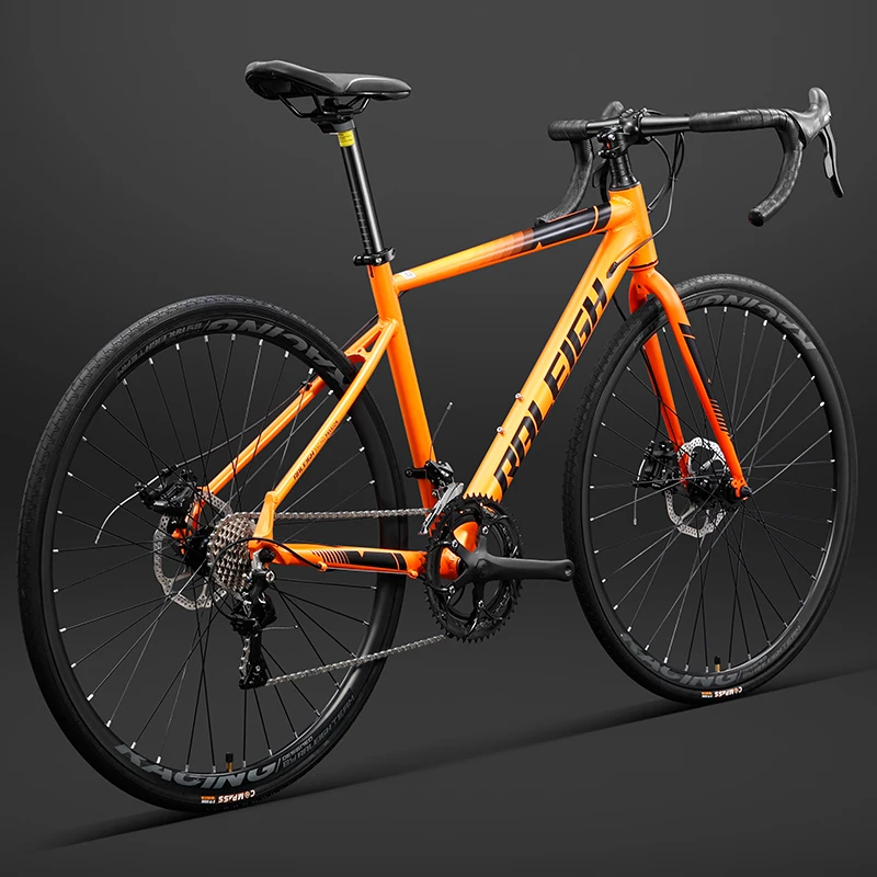Bici Da Strada In Lega Di Alluminio Bicicletta Da Strada 700C Ghiaia Bici Da Corsa Curva Manubrio Dritto 30/33 Velocità Bicicletta Da Strada