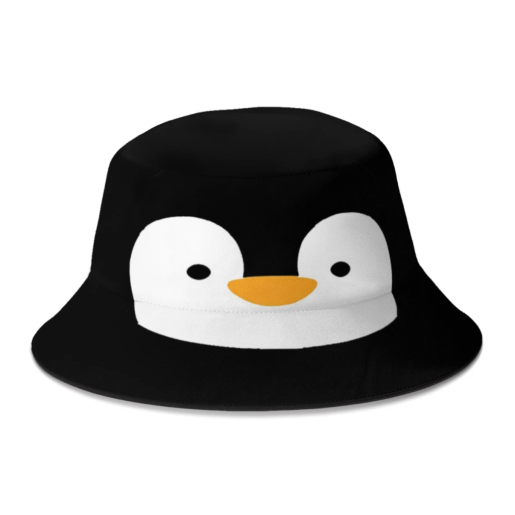 Cute Penguin Face Cappello Da Pescatore Boy Girl Vintage Cartoon Animal Primavera Estate Cappello Da Pescatore Sandbeach Boonie Hat Dropshipping