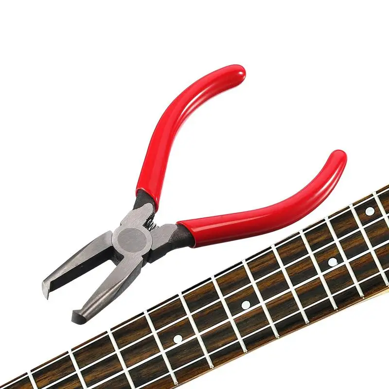 Bass Guitar String Cutter Guitar Bridge Pin Puller Fret Flat Nose Pinza Strumento Di Rimodellamento Tronchesi Per Chitarre Acustiche