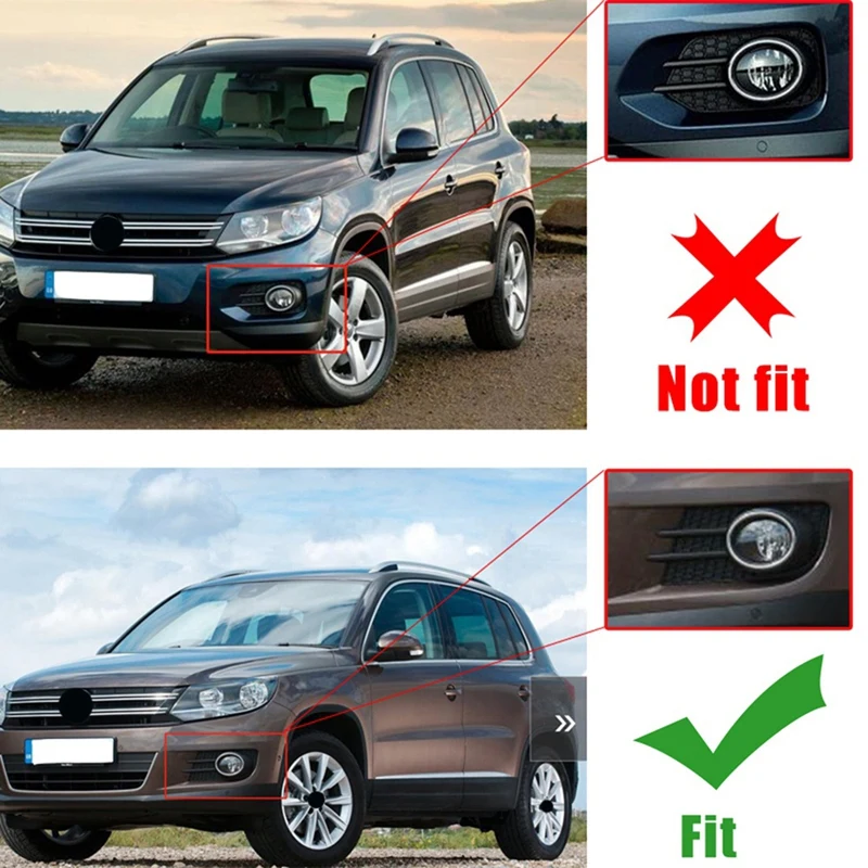 Paraurti Anteriore Fendinebbia Griglia Fendinebbia Telaio Per-Vw Tiguan 2012-2018 Muslimate