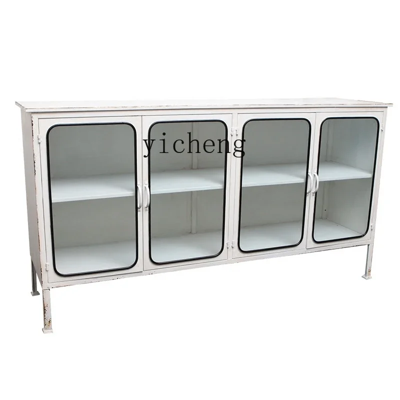 Xl Mobile Tv Vintage In Ferro Battuto Mobile Basso Mobiletto Assemblato Credenza Armadio Corridoio