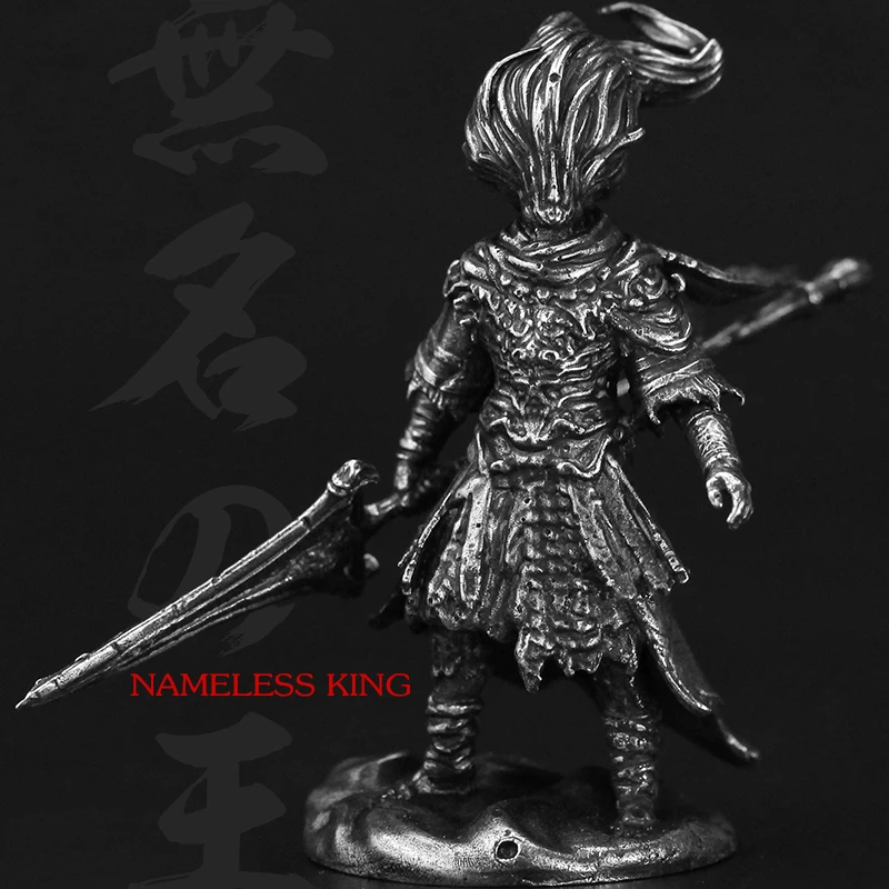 Vintage White Brass Dark Souls Iii Nameless King Anime Action Figurine Metal Game Character Model Collections Regali Giocattolo