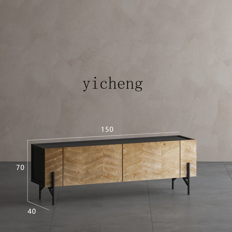 Zc Nordic Tv Cabinet Moderno Minimalista Ferro Vintage Mobili In Legno Massello Credenza Armadio Soggiorno Camera Da Letto Armadio D'Ingresso