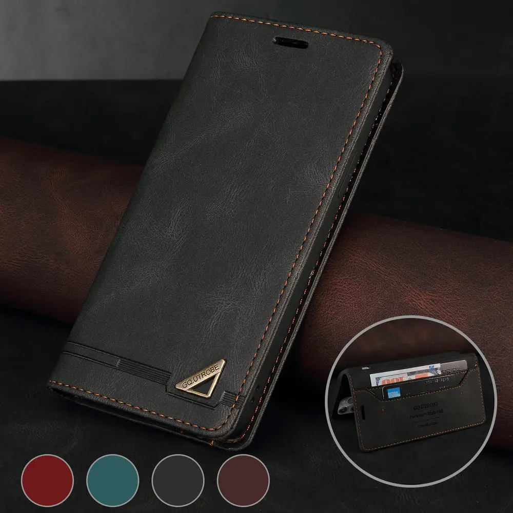 New 6.43'' Redmi Note 11 4G Premium Case Rfid Blocking Leather Book Shell For Xiaomi Redmi Note 11S Case Note11 S S11 Flip Cover