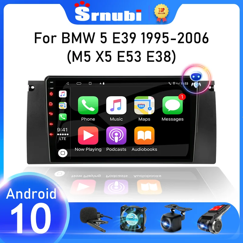 Srnubi Android 11 Autoradio Per Bmw X5 E39 E53 1999 - 2006 Lettore Video Multimediale Navigazione Gps 2 Din Carplay Stereo Gps Dvd