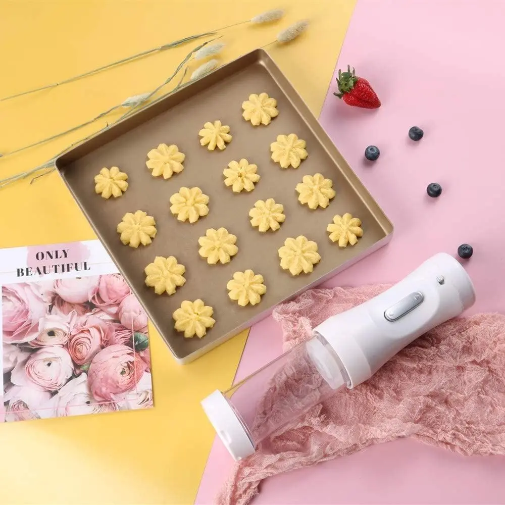 Pasticceria Elettrica Fai Da Te Con 12 Dischi E 4 Punte Per Glassa Cookie Press Cookie Maker Kit Spritz Biscuit Stamp Cake Icing Tool